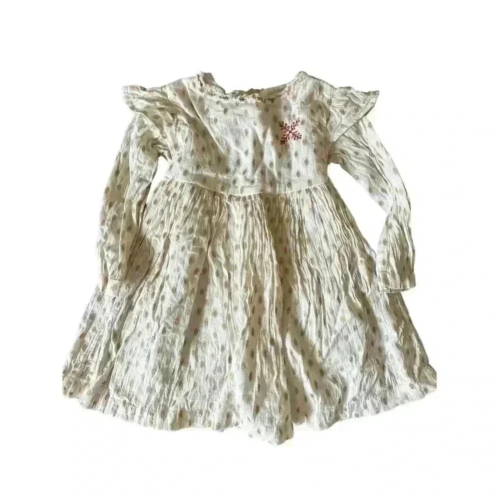 Girls Almirah Ivory with Gold Dot Embellishments 18-24 months